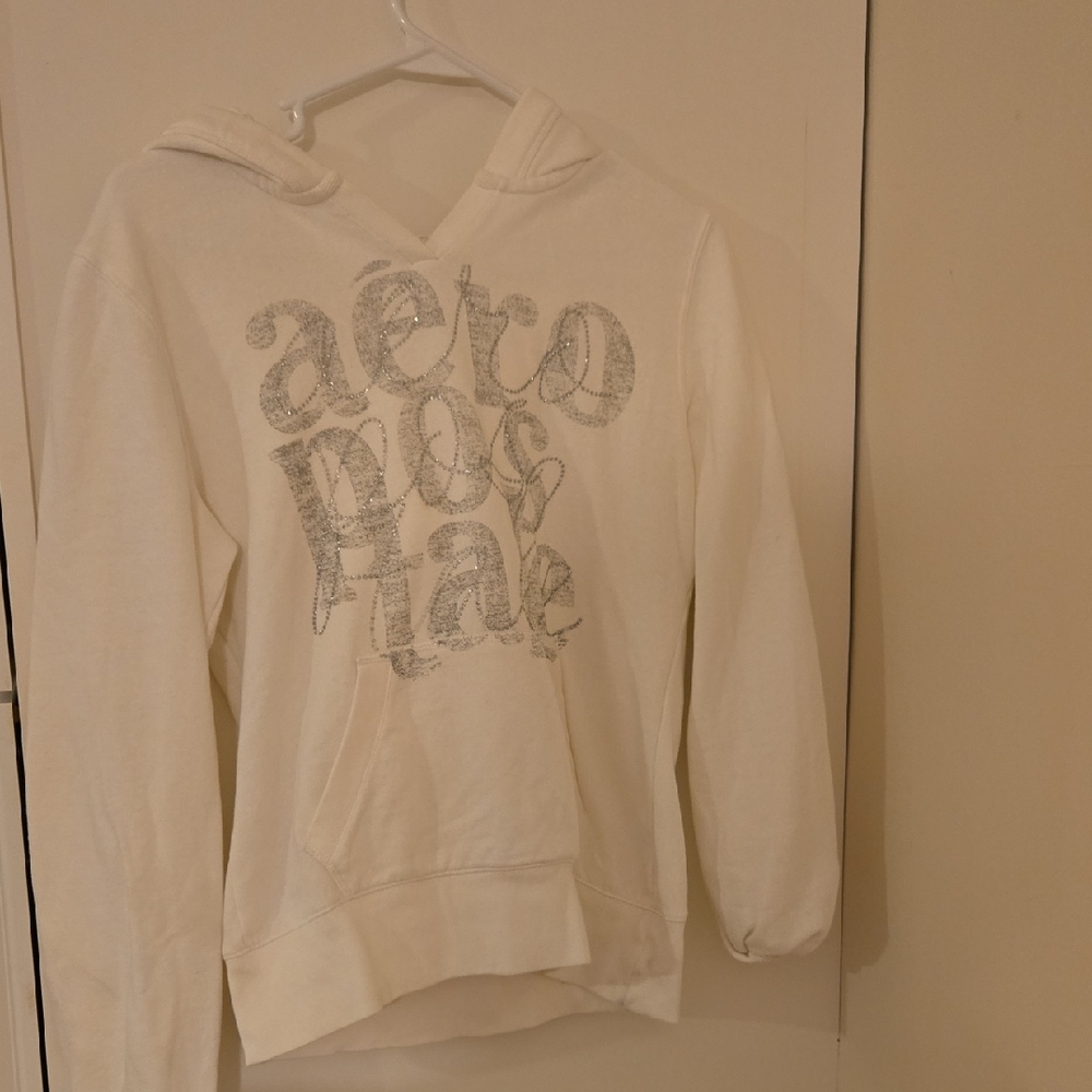 Aeropostale Cream Hoodie with Logo